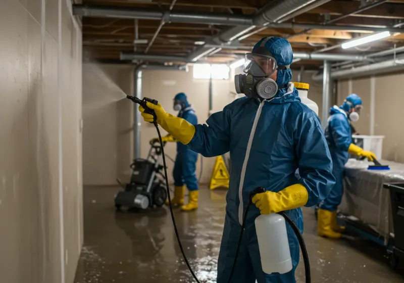 Basement Sanitization and Antimicrobial Treatment process in Fairmont, WV